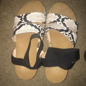 Snake print sandals